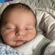 Huddson Kai Vernon, from Winsford, was born on March 22, weighing 7lb 13oz