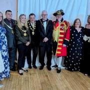 Mayor Colin Coules (fifth from left) and guests at his charity supper