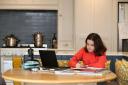 Sophie Symes, a year 7 pupil at Knutsford Academy in Cheshire, studies at home as many schools switch to online learning. PA Photo. Picture date: Monday January 4, 2021. Photo credit should read: Martin Rickett/PA Wire.