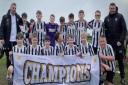 Barnton AFC's under 12s team celebrate winning the title