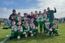 The Northwich Victoria under 12s team celebrate winning the President's Cup