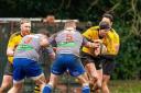 Action from Northwich RUFC's relegation-sealing defeat at Leek on Saturday