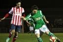 Matty Ward fires 1874 Northwich back into last night's contest. Pictures: MOLLY DARLINGTON