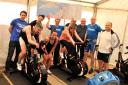 The teams during the Wattbike challenge