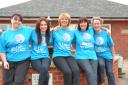 St Luke’s fundraising team modelling the T-shirts for the 2012 Midnight Walk