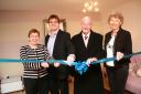 Sue Lock, Wulvern chief executive, Neil Pickering, head of area for the HCA, Harold Carr, the first person to reserve an apartment, and Clr Brenda Dowding, CWAC’s executive member for adult social care and health.
