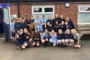 Pupils at Lower Peover CofE Primary School celebrate being in the top 1 per cent of the  country
