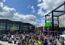 Northwich's coronation celebration: People relaxed in the sunshine listening to live music