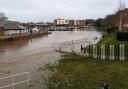 The River Weaver continues to rise in Northwich