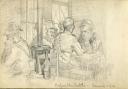 One of William Hutchings' First World War sketches entitled 'Before the Battle – Somme 1916'.