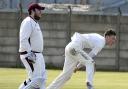 Sam Barnes, right, was Winnington Park's leading-scorer at the crease when they amassed their biggest total of the Cheshire League campaign at Stretton