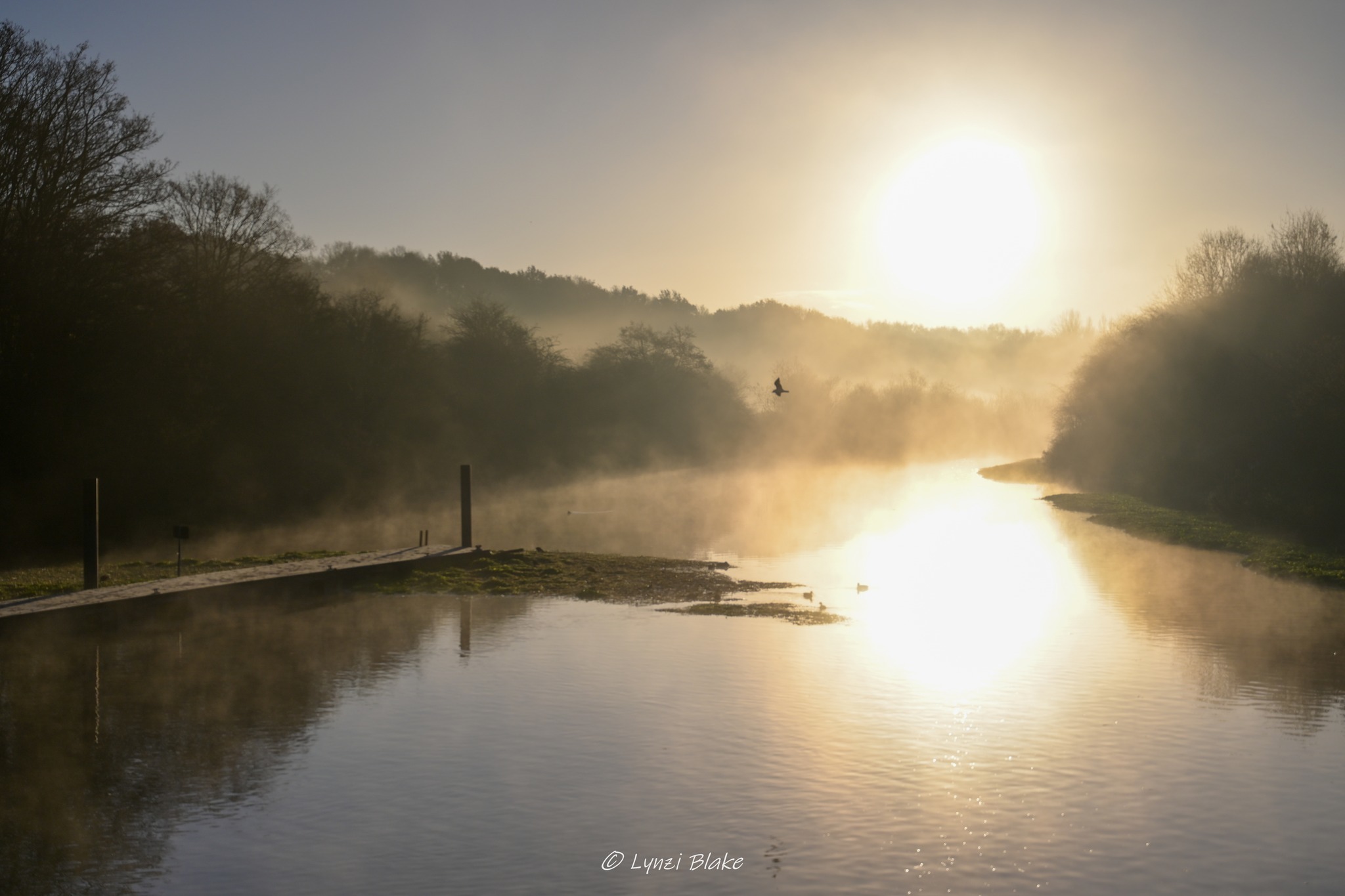 Misty morning on the Weaver by Lynzi Blake
