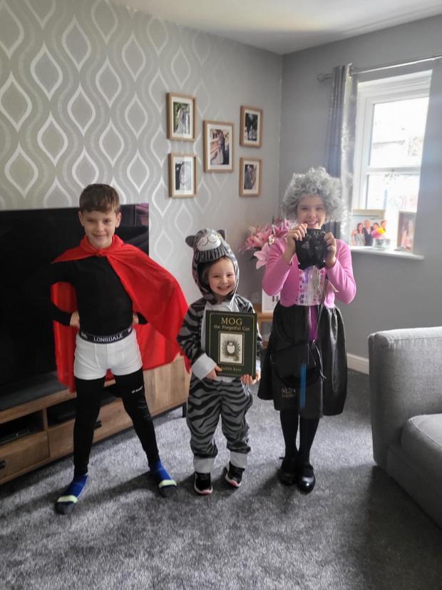 George, Matilda and Lilia Dunne from Barnton Primary School was Captain Underpants, Mog The Cat and Gangsta Granny
