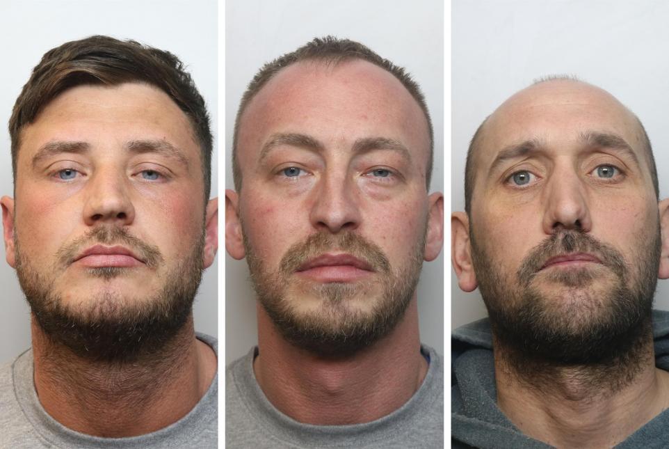 Nathan Bradley, Michael Murray and Gary Stevens were jailed previously