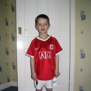 Jake in his United kit