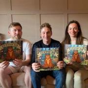 From left to right: Ben Simpson (co-author), Joe Simpson (illustrator), Suzy Simpson (co-author)