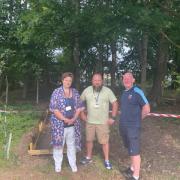L to R: Zoe Glendinning, facilities supervisor at Ecolab, Martin Bagnall, supervisor at Petty Pool College, and Dave Snasdell, vice-chairman of Winnington Park Rugby Club, at the start of the project to create the nature trail