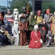 Cosplay enthusiasts at Northwich Memorial Court
