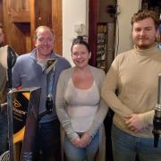 From left to right: general manager Janyl Shirajudin; licensees Kris Perrin and Katie Noellyn; front of house apprentice Liam Austwick.