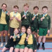 Antrobus St Mark’s pupils who competed in a sports hall athletics event