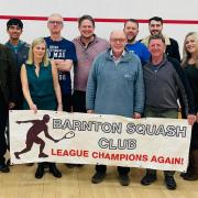 Barnton Squash celebrating the third team's title success