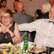 New Northwich Rugby Club chairman Andy Naylor with his wife Heather at a recent awards evening held at Hartford Golf Club
