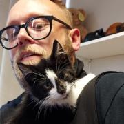 Winston the kitten was found by delivery driver Leaum Rutter on the side of the road after being thrown from a moving vehicle