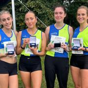 The Vale Royal medal-winning women's 'A' team of Holly Weedall, Sarah Dufour-Jackson, Kate Moulds and Abigail Howarth
