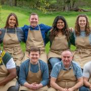 Dan from Cheshire (centre back) was named star baker in round one of the Great British Bake Off