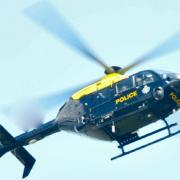 A police helicopter was called in to help find a suspect
