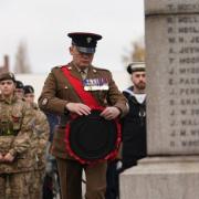 A wreath is laid during last year's Remembrance Sunday event