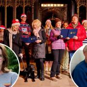 Guide Dogs for the Blind is holding its Christmas Wishes Concert, with host Susie Dent and special guest Martin Clunes, inset, at Manchester Cathedral