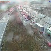 Heavy congestion on the M6 northbound