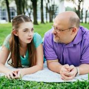 Generic stock photo of a parent and child talking. See PA Feature FAMILY Tips. WARNING: This picture must only be used to accompany PA Feature FAMILY Tips. PA Photo. Picture credit should read: Alamy/PA. ..NOTE TO EDITORS: This picture must only be used