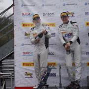 Ian Loggie, left, and teammate Phil Keen secured two podium finishes at Oulton Park