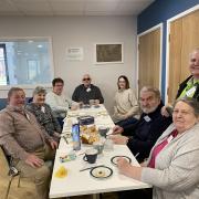 Members and volunteers at Leftwich's Oasis drop-in dementia café at the new Emmanuel Church