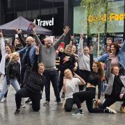 The flash mob in Barons Quay on Sunday