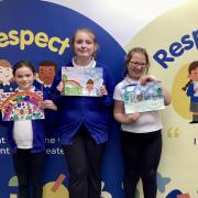 Cledford Primary School winners Ellie Holland (left), Maisie Golden (middle), and Rylee Minshull (right)