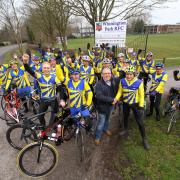 Weaver Valley Cycling Club at their new home with Winnington Park Rugby Club, in Burrows Hill.