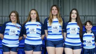 Players from Winnington Park's girls' section in the club's new 