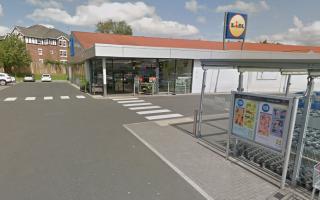 The Northwich Lidl store, where the woman was subjected to racist abuse.