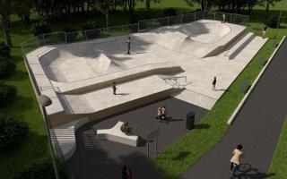 A visualisation of what Northwich's new skatepark will look like