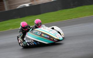 Pete Founds and Jevan Walmsley in action at Croft