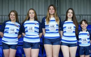 Players from Winnington Park's girls' section in the club's new 