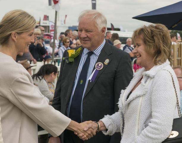 Show chairman Tony Garnett with wife Pamela and Sophie, Countess of Wessex