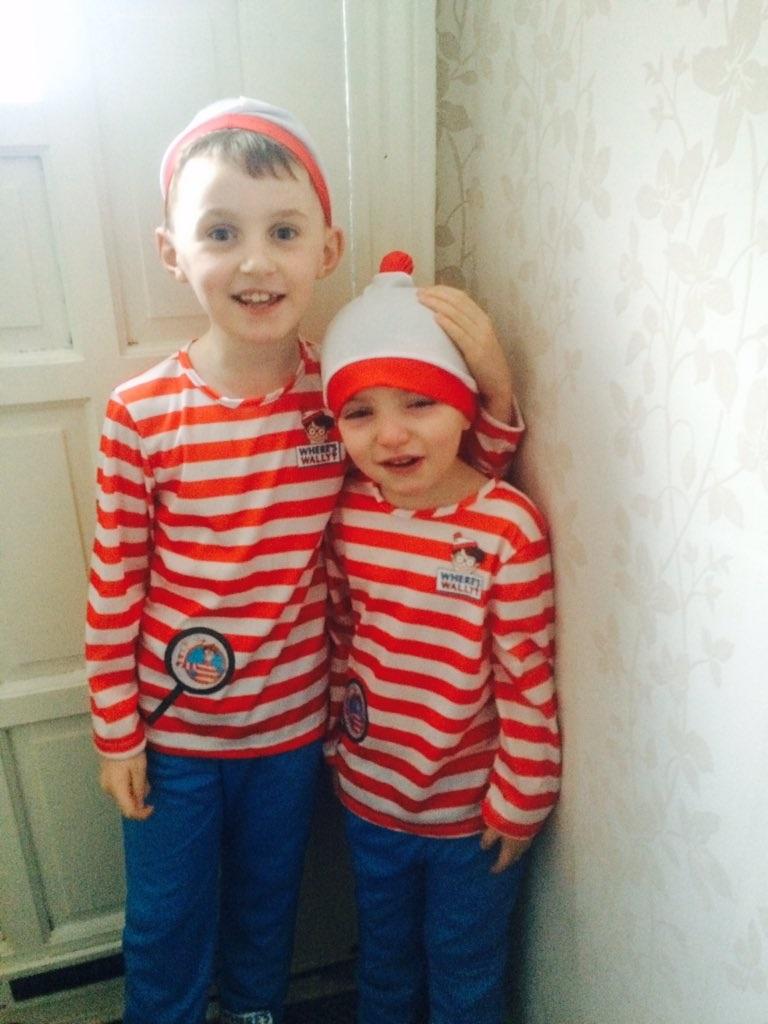 Finley & Nathan Higgins St Wilfrids is having a where's wally day for World Book Day.