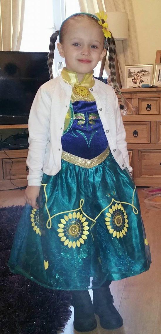 Francesca Walker, four, dressed as Anna - Hartford Primary School