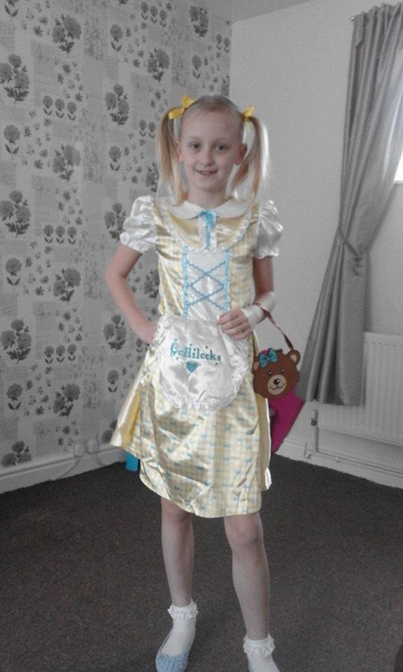 Grace Currie, nine, from Darnhall Primary School as Goldilocks