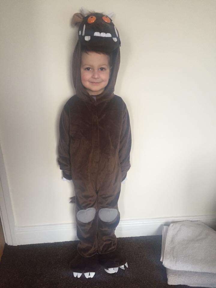 Jack Riley aged 4 at Charles Darwin Community Primary School as The Gruffalo