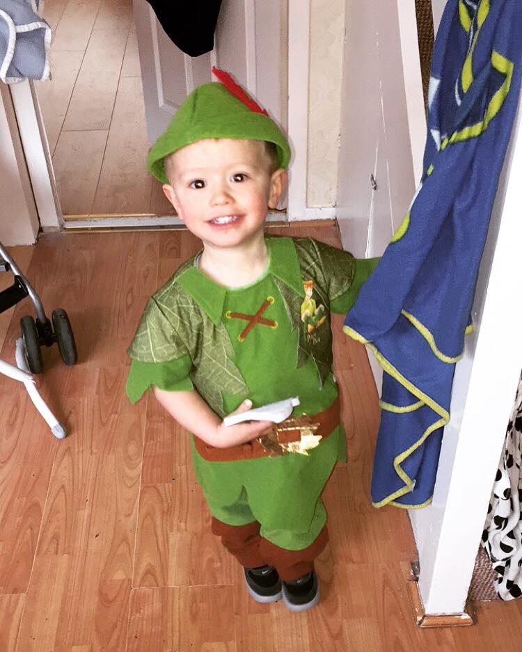 Leo Mitchell, two, from Winsford as Peter Pan